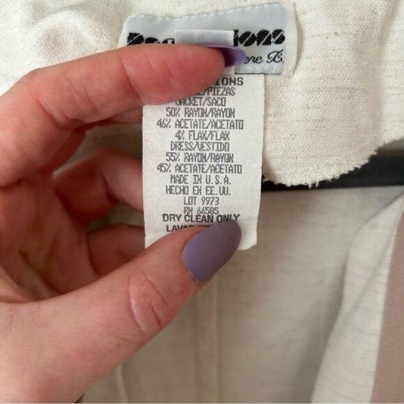 Vintage Perceptions Classy Cream Pink Button-Up Blouse Shirt Women’s Size 14 - Picture 3 of 5